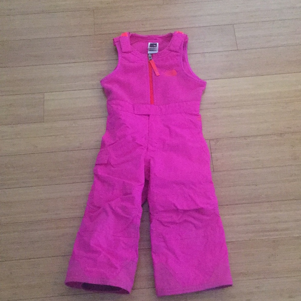 North Face Girls Snow Bib Covers sz 2T
